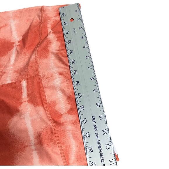 Nike Dri-FIT WMNS L Orange One Luxe Mid-Rise Printed Training Legging DM7619-827 - Picture 4 of 11